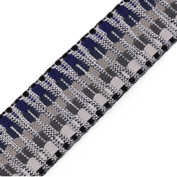 Gurtband Blau Grau - 50 mm